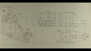 Orthographic Projection  Engineering drawing  Technical drawing [upl. by Ruthanne]