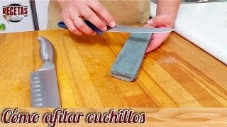 Cómo afilar cuchillos  Consejos de cocina [upl. by Noxin]