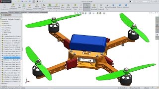 Solidworks tutorial  sketch Quadcopter Drone in Solidworks [upl. by O'Mahony388]