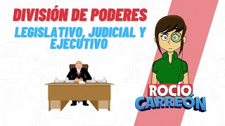 DIVISIÓN DE PODERES LEGISLATIVO JUDICIAL Y EJECUTIVO [upl. by Anilok]