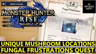 Monster Hunter Rise Unique Mushroom Locations in Shrine Ruins  Fungal Frustrations Quest [upl. by Abehshtab]