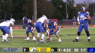 Olathe West  Olathe South Football [upl. by Nayab]