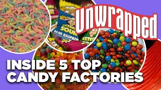 Behind the Scenes at 5 Top Candy Factories  UNWRAPPED  Food Network [upl. by Melena]