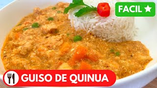 🇵🇪 GUISO DE QUINUA CON POLLO  RECETA PERUANA NUTRITIVA Y DELICIOSA [upl. by Noseaj]