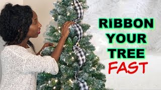 How to Ribbon a Christmas Tree  Easy amp Vertically [upl. by Marcel375]