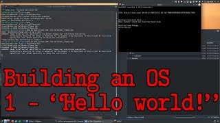 Building an OS  1  Hello world [upl. by Anicnarf870]