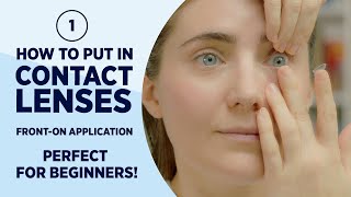 How to put in contact lenses  SUPER easy Method 1 [upl. by Ainot]