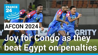 AFCON 2024 Joy for DR Congo as they beat Egypt on penalties to reach quarterfinals • FRANCE 24 [upl. by Essined]