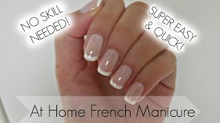 Easiest French Manicure Tutorial EVER [upl. by Sihonn]