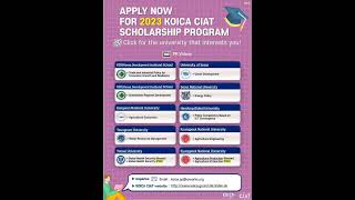 KOICA Scholarship 2023 [upl. by Neelasor331]