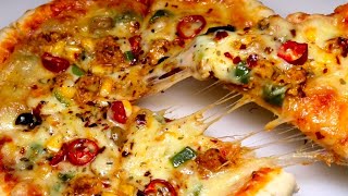 Chicken Pizza Double Cheese Pizza By Recipes of the World [upl. by Marris]