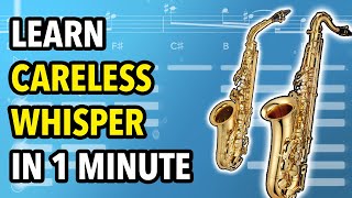 Careless Whisper Sax Tutorial  Saxplained [upl. by Etty729]