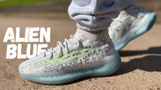 BEST COLOURWAY Yeezy 380 Alien Blue Review amp On Foot [upl. by Egres946]