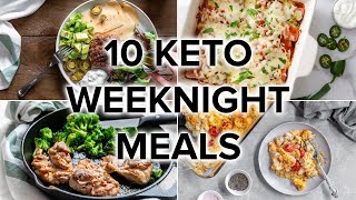 10 Easy Keto Dinner Meals for Busy Weeknights [upl. by Stortz987]