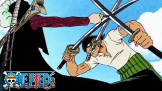 Zoro vs Mihawk  One Piece [upl. by Lletnahs]