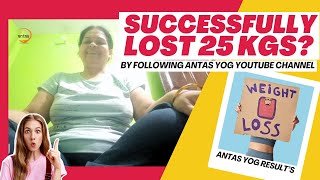 She remarkably lost 25kg through Antas Yogs YouTube channel antasyogbyindujain weightlossjourney [upl. by Casavant]