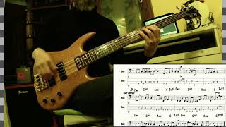 Nobodys Wife Anouk Bass Transcription Tutorial Tab and Score in Standard and Original Tuning [upl. by Aggy]