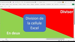 Division de la cellule Excel [upl. by Valerio]