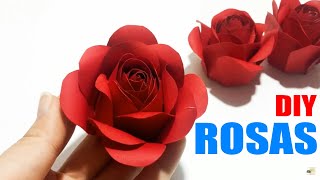 Como hacer flores de papel Rosas Super faciles y rapidas  DIY Manualidades 102 [upl. by Favata]