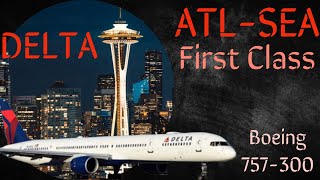 Flight Review Delta Airlines First Class  ATL to SEA [upl. by Yelbmik]