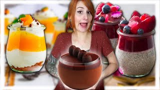 3 Dessert einfach und schnell im Glas  super lecker 🌱 [upl. by Derman41]