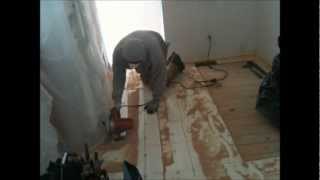 How To Remove Vinyl Flooring and Underlayment [upl. by Emixam]