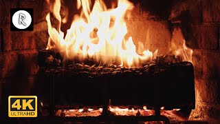 🔥 Crackling Fireplace w Snowstorm Blizzard amp Howling Winds Outside  Relaxing Sounds for Sleep 4K [upl. by Onitsoga]