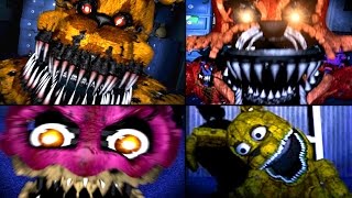 ALL JUMPSCARES Five Nights At Freddys 4 FNAF 4 Jumpscares [upl. by Briggs395]