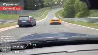 E92 m3 vs Volvo 850 Nürburgring [upl. by Hewes]