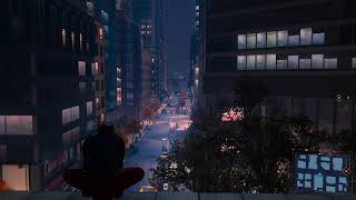 SpiderMan  City Night Ambiance cars city sounds sirens wind [upl. by Llyrrad]