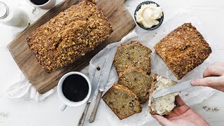 Homemade Banana Bread Recipe [upl. by Gautea]