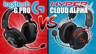 BEST GAMING HEADSET UNDER 100  Logitech G Pro vs HyperX Cloud Alpha [upl. by Kendall]