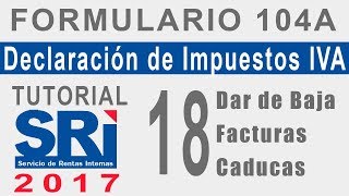 ¿Cómo dar de baja facturas SRI por Internet ► Documentos Impresos [upl. by East529]