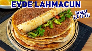 Evde Çıtır Lahmacun Tarifi  Tavada Fırınsız Lahmacun Nasıl Yapılır [upl. by Malonis314]