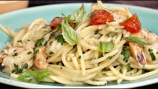 Pasta With Shrimp Scampi  Christine Cushing [upl. by Anissa]