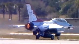 F16 Full Afterburner Takeoff amp UNRESTRICTED Climb USAF Thunderbirds [upl. by Leuams117]