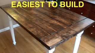 HOW TO BUILD A FARMHOUSE KITCHEN TABLE  COMPLETE AND EASY PLAN [upl. by Assillam]