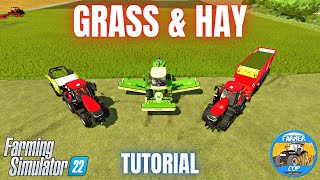 GUIDE TO GROWING GRASS amp HAY  Farming Simulator 22 [upl. by Attenyw222]