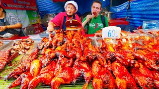 Thai Street Food  DINO BARBECUE at Thailand’s Extreme Food Fair [upl. by Bodkin]