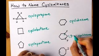 How to Name Cycloalkanes  6 Examples [upl. by Loredo]