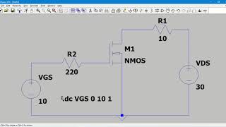 MOSFET Characteristics using LTSpice [upl. by Eema]