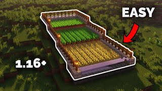 Minecraft How to Make an EASY SemiAutomatic Crop Farm 120 Tutorial [upl. by Hanan36]