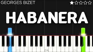 Georges Bizet  Habanera  Carmen  EASY Piano Tutorial [upl. by Eivi]