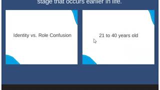 Eriksons Stages and Age Ranges [upl. by Vernice]