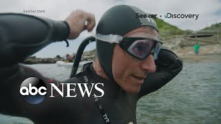 Man attempts recordbreaking swim across Pacific Ocean [upl. by Nava292]