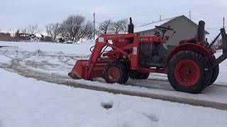 Kubota b7100 plowing snow [upl. by Searcy950]