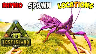 Ark LOST ISLAND  BEST Rhyniognatha Spawn LOCATIONS [upl. by Ferrand]