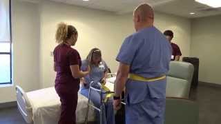 Physical Therapy Transfer Training  How To Transfer From Wheelchair To Bed [upl. by Hnid]