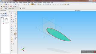 Airfoil Generation using Solidedge V19 [upl. by Zitah]