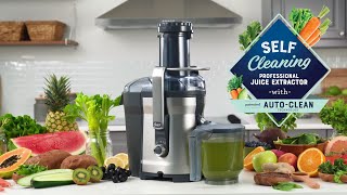 Oster® SelfCleaning Juice Extractor  Easy juicing and cleanup at home [upl. by Bronder41]